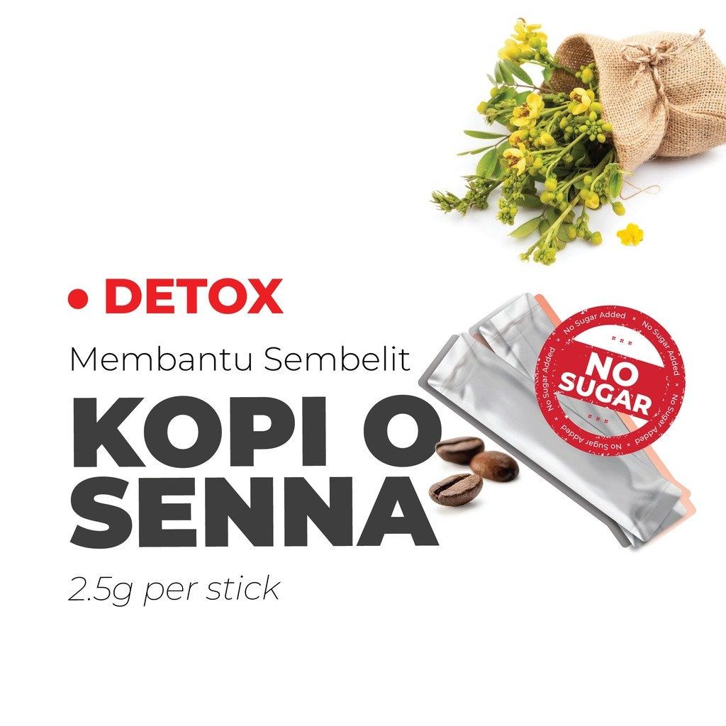 Kopi O Senna Tanpa Gula (1 Sachet 2.5g)